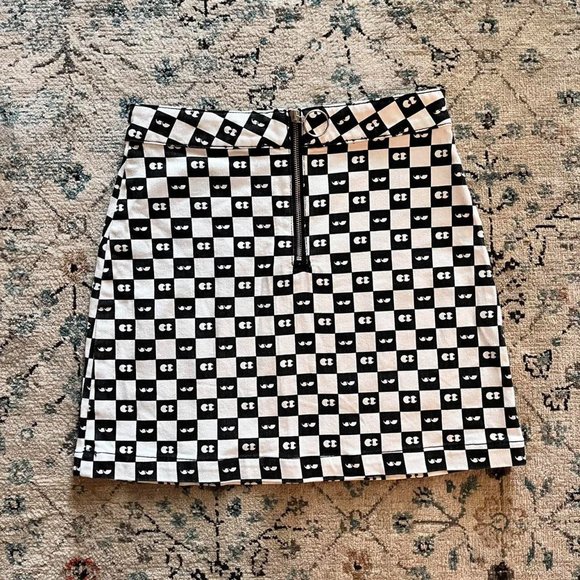 Vans Dresses & Skirts - Vans X Lazy Oaf Eyeball + Check Skirt